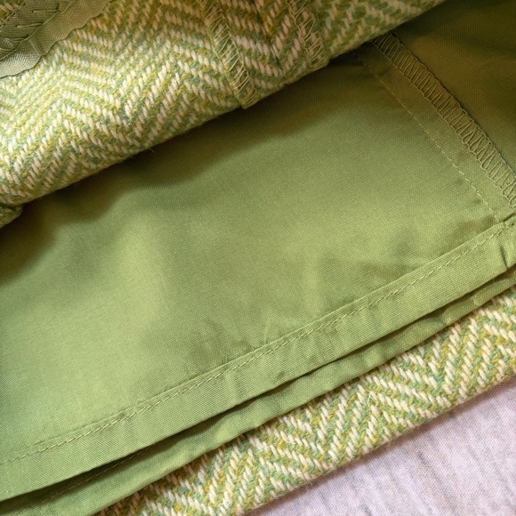 J.Crew vintage velvet belted herringbone pleated wool skirt *shop@iamwarrior - Picture 10 of 12